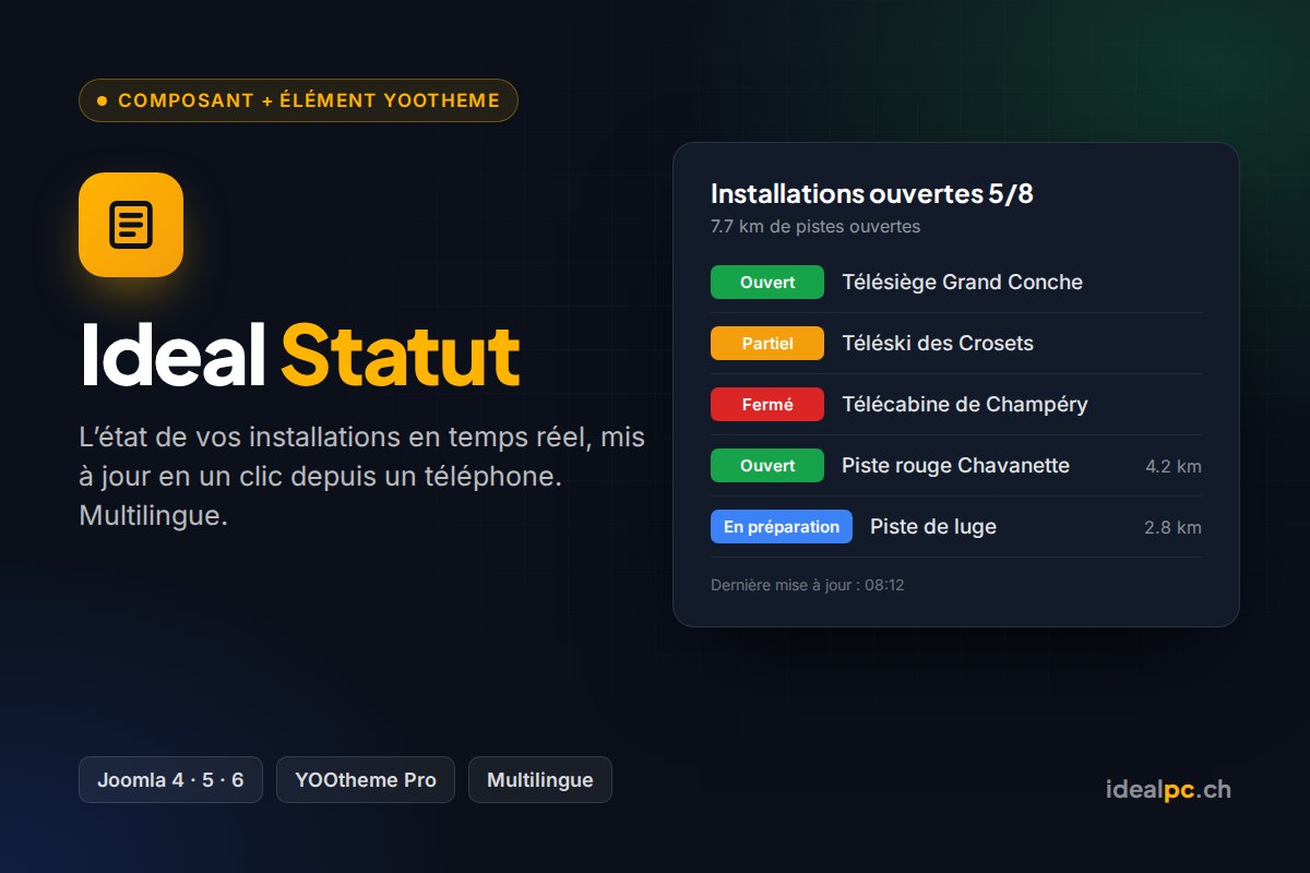 Ideal Statut – Composant et élément YOOtheme Pro pour Joomla