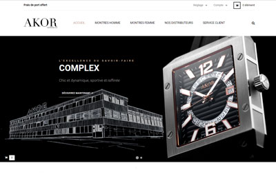 Site web Akor Swiss réalisé par IdealPC
