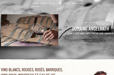 Site web Angelrath Vin réalisé par IdealPC