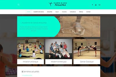 Site web Anouchka danse réalisé par IdealPC