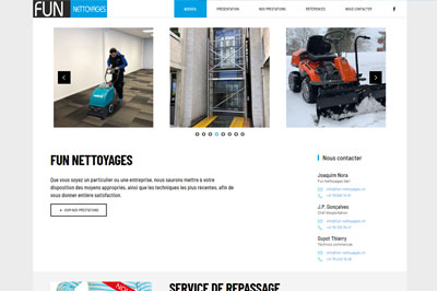Site web Fun Nettoyages réalisé par IdealPC