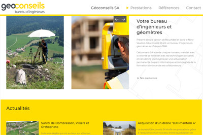 Site web Geoconseils réalisé par IdealPC