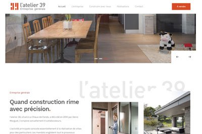 Site web Latelier 39 réalisé par IdealPC