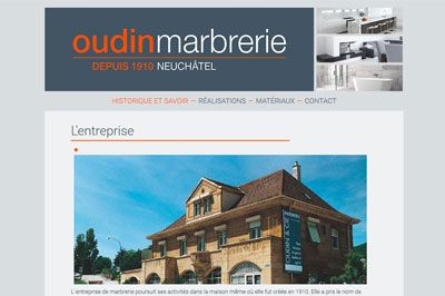 Site web Oudin Marbrerie réalisé par IdealPC