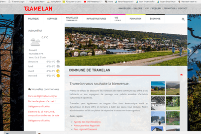 Site web Tramelan réalisé par IdealPC
